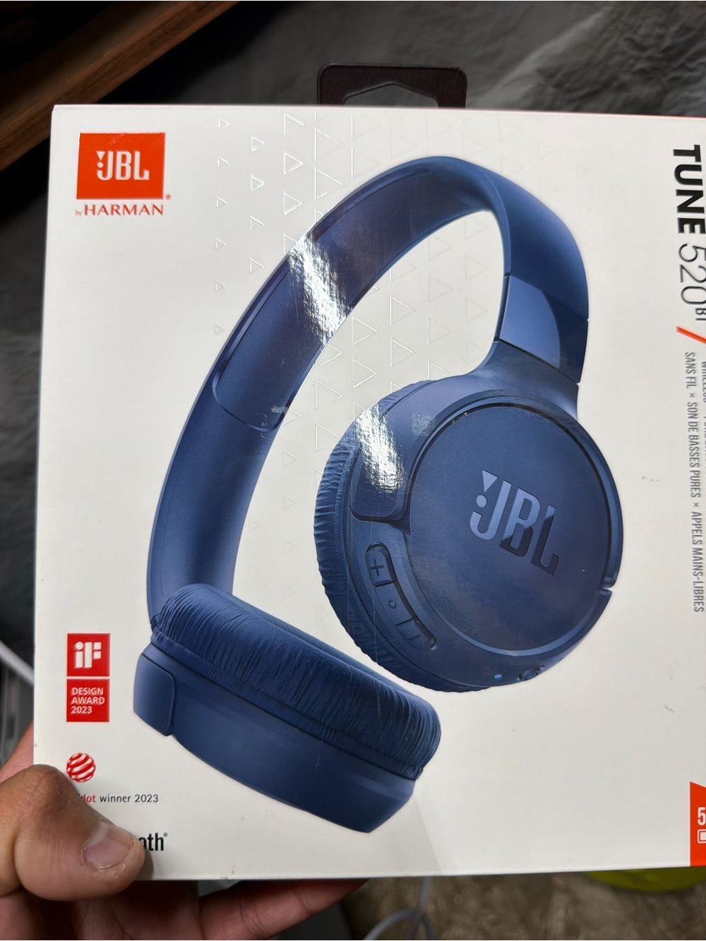 JBL Over-Ear Wireless Headphones — Blue